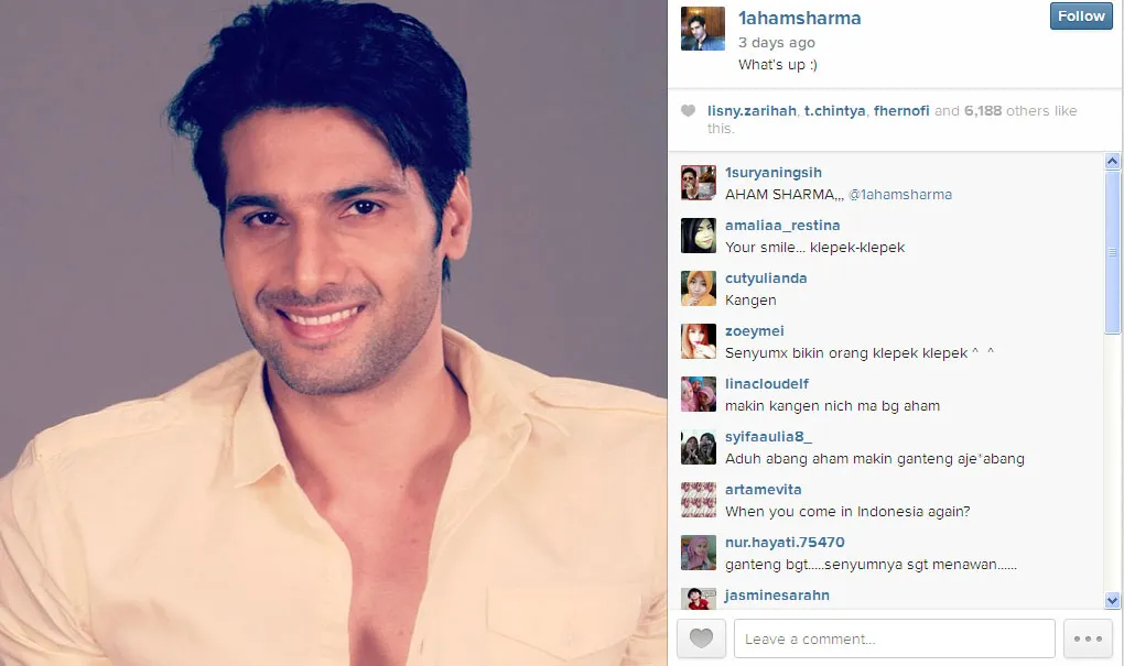 Foto Aham Sharma yang terlihat lebih gendut @instagram.com/1ahamsharma