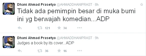 Dhani sindir wajah Jokowi © Twitter/@ahmaddhaniprast