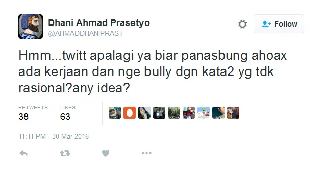 Dhani butuh ide untuk bikin Ahok panas © Twitter/ahmaddhaniprast
