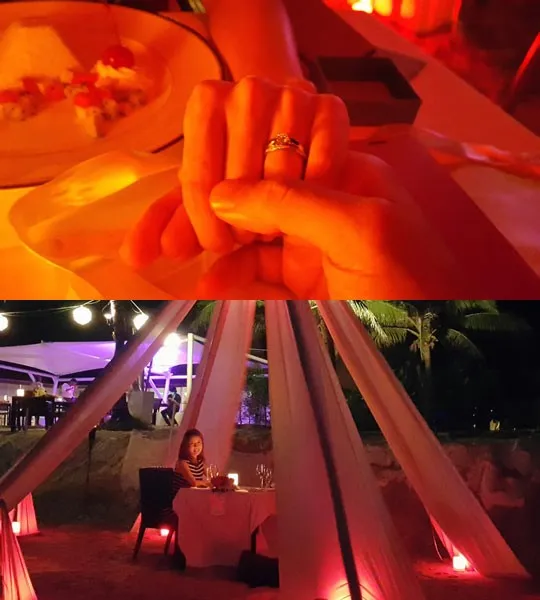 Foto-foto lamaran Ahn Jae Wook kepada Choi Hyun Jin © soompi.com