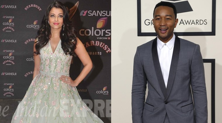 Aishwarya Rai bikin John Legend klepek-klepek nih! © Indianexpress.com
