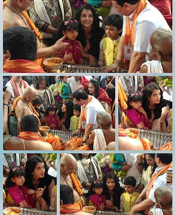 Aishwarya dan Aaradhya bikin heboh di kuil ©bollywoodlife