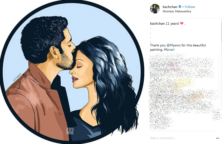 Begini cara Abhishek merayakan ulang tahun pernikahannya dengan Aishwarya Rai ©instagram/bachchan