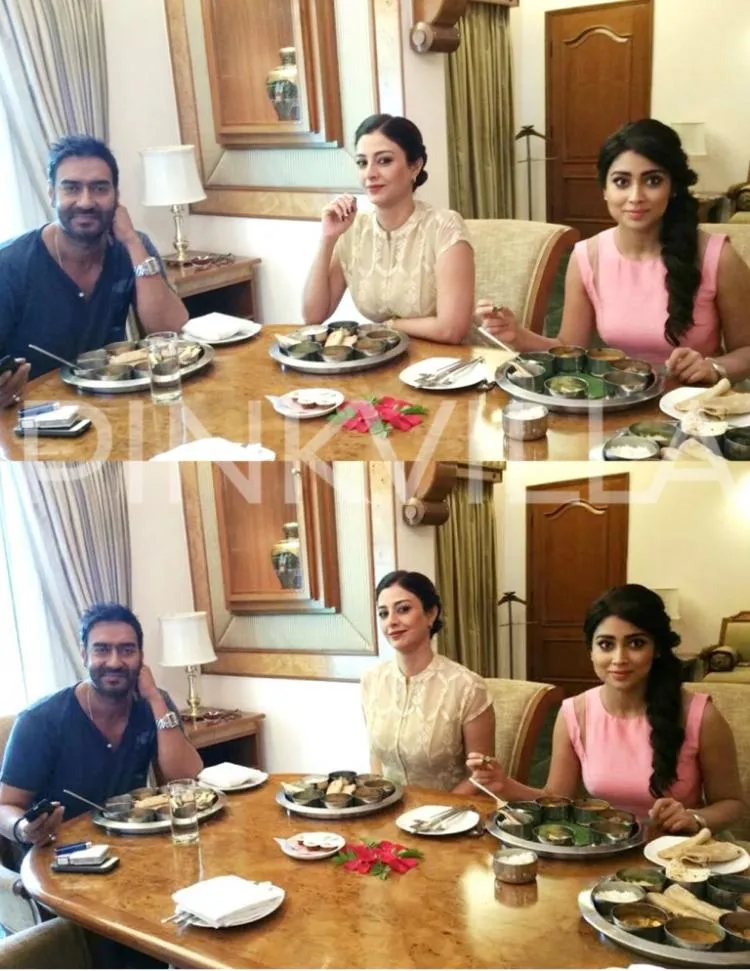 Ini dia keakraban Ajay dengan dua lawan mainnya, Tabu dan Shriya @pinkvilla.com