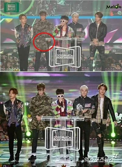 T.O.P memasukkan tangan ke saku saat meraih penghargaan dinilai nggak sopan. © kkuljaem.blogspot.com