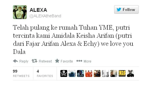 Keluarga besar Alexa ikut berduka