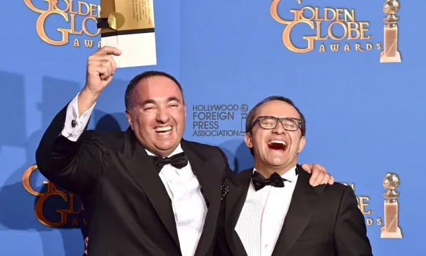Produser dan Sutradara LEVIATHAN merayakan kemenangannya di Golden Globe 2015/© telegraph.co.uk