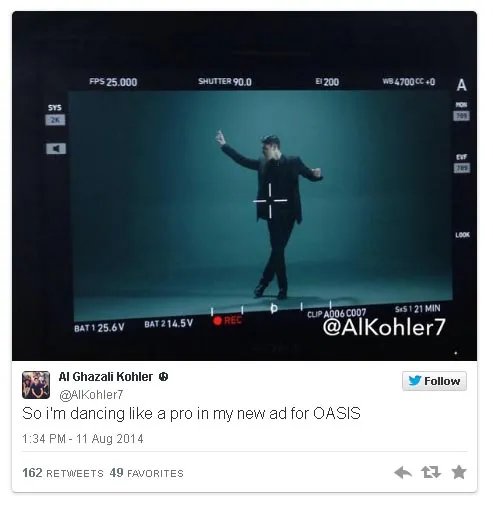 Al Ghazali dengan aksi menari. Twitter.com/AlKohloer7