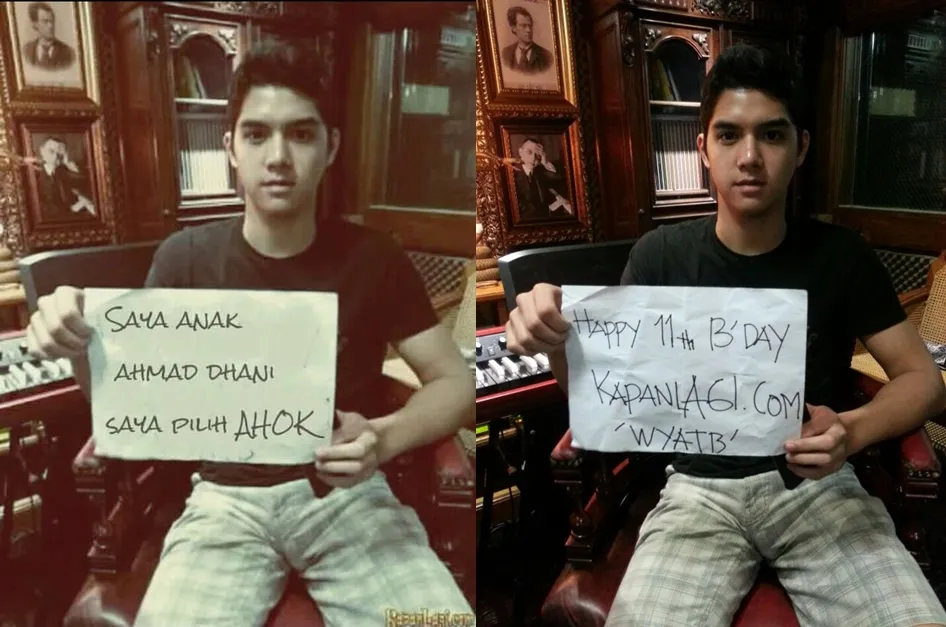 Foto editan Al Ghazali dan versi asli yang dibuat dua tahun silam. ©KapanLagi.com/Rasel Ambarita