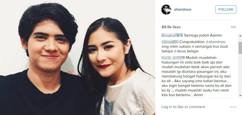 Aliando pajang foto selfie bareng Prilly © instagram.com/aliandooo