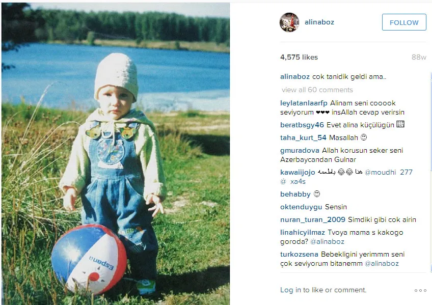 Ini dia potret masa kecil Alina Boz yang imut menggemaskan © Instagram.com/alinaboz