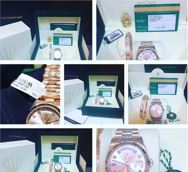 Cynthiara Alona dapat jam tangan mewah © Instagram.com/alonaqueen