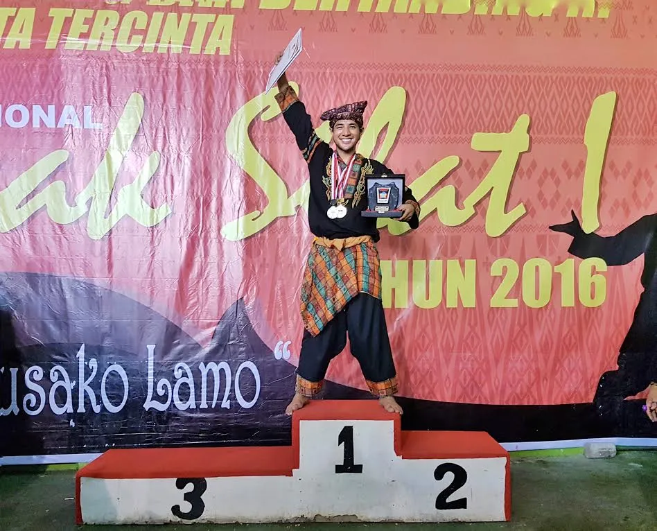 Ammar Zoni sukses memenangkan medali emas dan perunggu dalam Festival Silat Internasional baru-baru ini. ©dok. pribadi