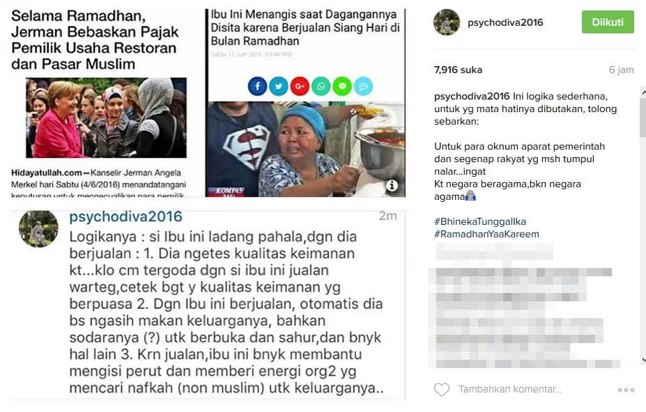 Aming turut kecewa dengan razia oleh Satpol PP di Banten. / @Aming Instagram