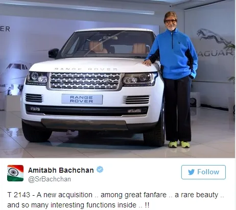 Amitabh Bachchan beli mobil baru ©twitter/srbachchan