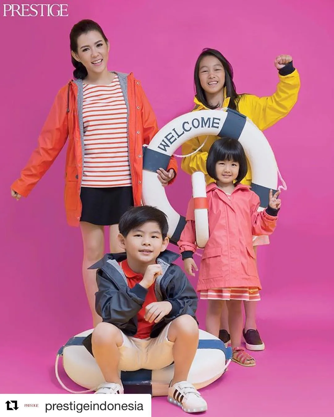 Kebersamaan Joe dan para buah hati © Instagram/julietaslim