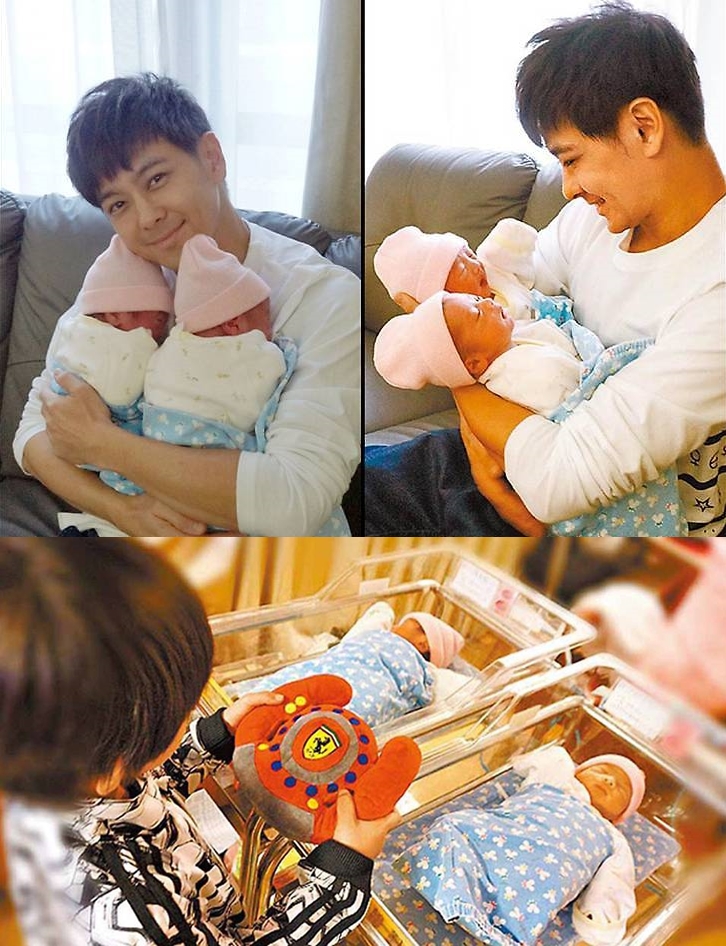 Penampakan bayi kembar Jimmy Lin, Jenson dan Keyson. © toggle.sg
