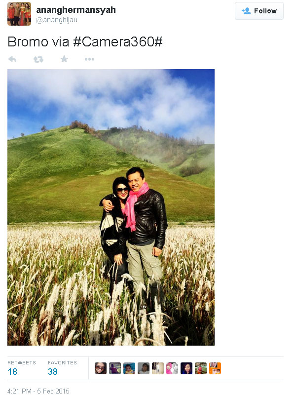 Romantis, Anang Hermansyah dan Ashanty Liburan ke Bromo 