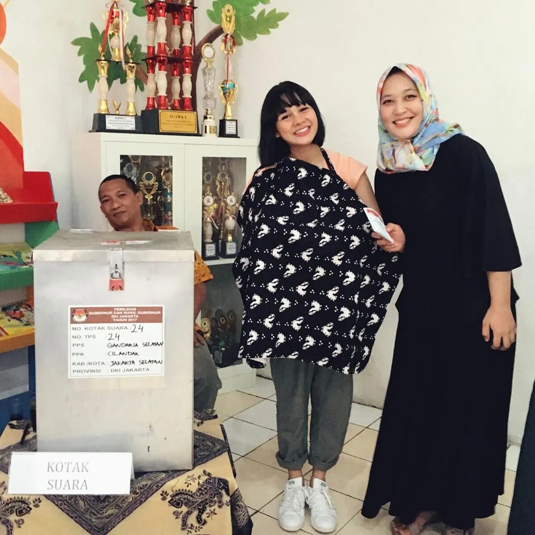 Andien tak bisa nyoblos karena Baby Kawa © Instagram/andienippekawa