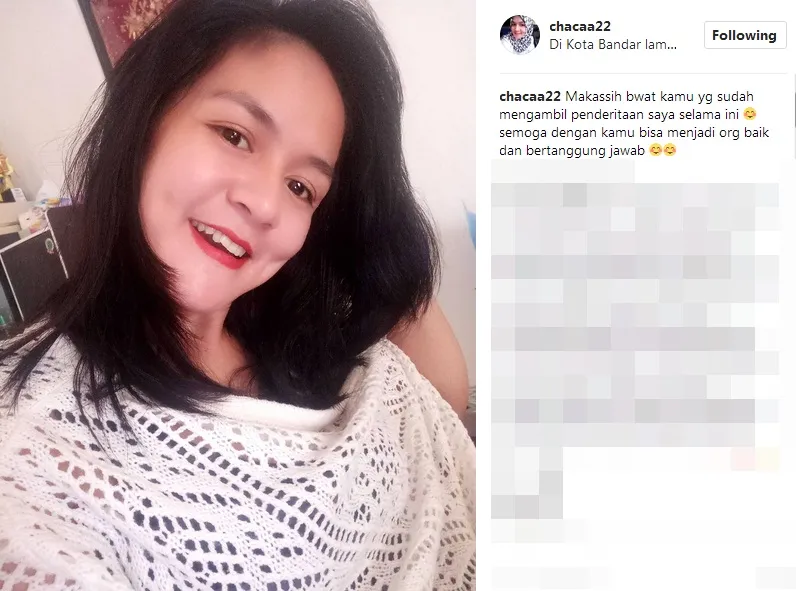 Chaca berterima kasih atas keputusan Andika ©instagram/chacaa22