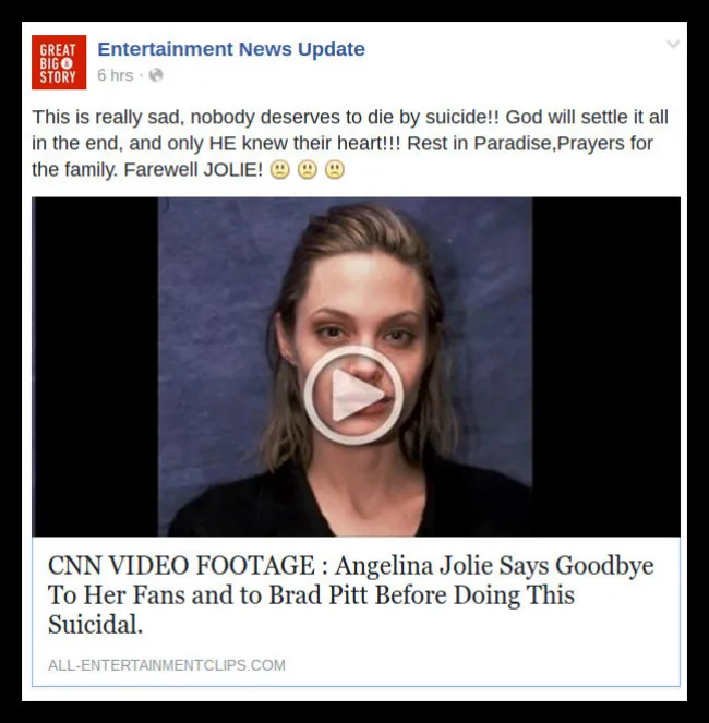 Kabar Angelina Jolie Meninggal © Hollywoodlife