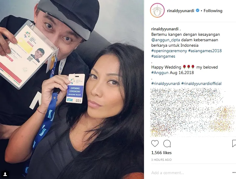 Anggun menikah hari ini, Kamis (16/8) ©instagram/rinaldyyunardi