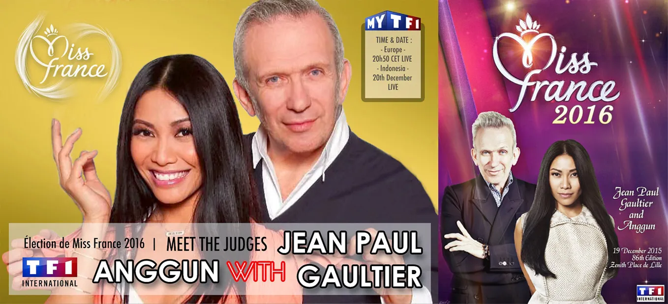 Salut! Anggun resmi menjadi juri di ajang Miss France 2016 © TFI International