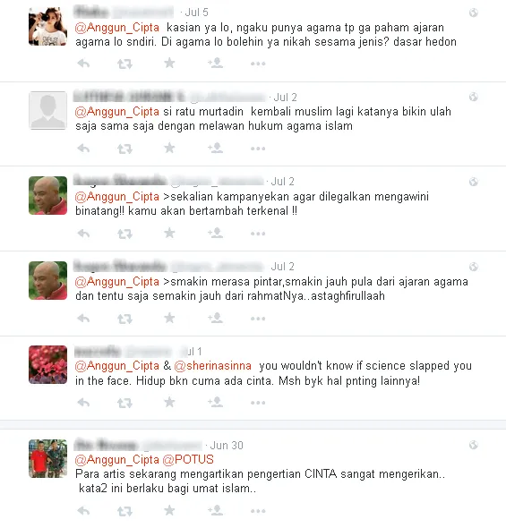 Komentar netizen tentang tweet Anggun / © Twitter