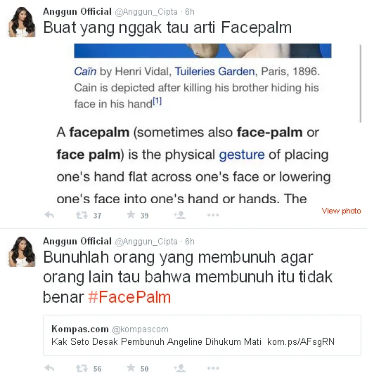 Anggun tak setuju dengan pendapat Kak Seto / © Twitter