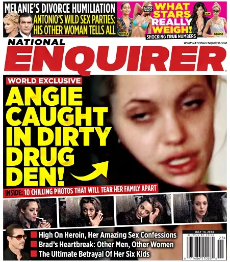 Angelina Jolie di National Enquirer @ showbizspy.com