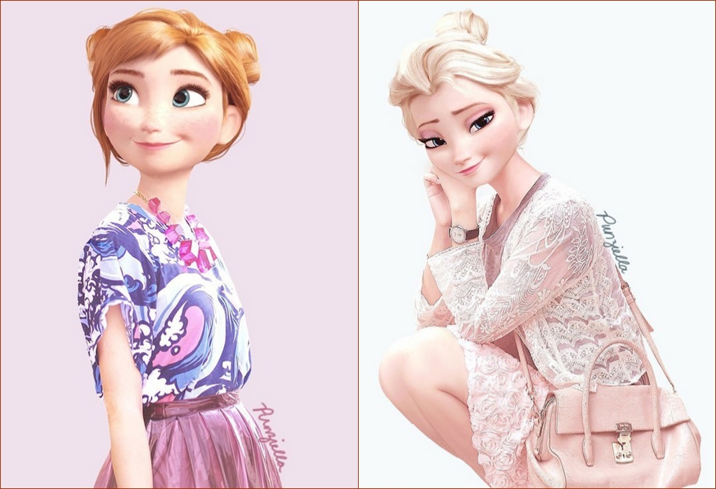  Foto Elsa Anna FROZEN Pakai Busana Modern Makin 