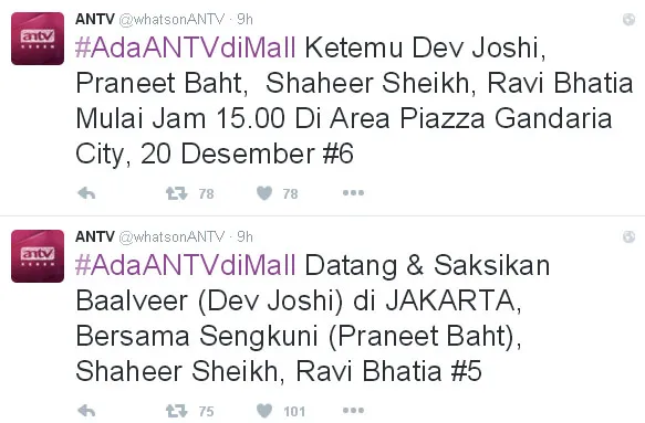 Shaheer, Ravi, Praneet dan Dev Joshi bakal kumpul di acara ini © Twitter.com/whatsonantv