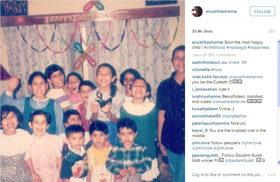 Ini dia momen ulang tahun masa kecil Anushka Sharma, seru bukan? @instagram.com/anushkasharma