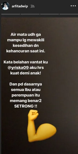 Curhatan Arfita ©instagram/arfitadwip