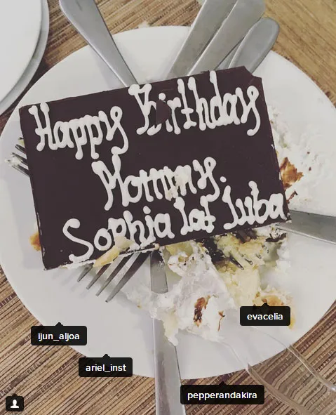 Sophia Latjuba dapat kejutan di hari ultahnya © Instagram.com/sophia_latjuba88