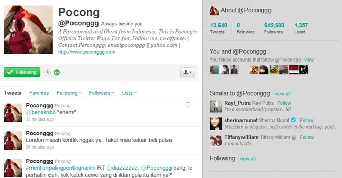 Akun anonim yang dibuat oleh Arief mendapat respon positif dari netizen saat itu. © Twitter