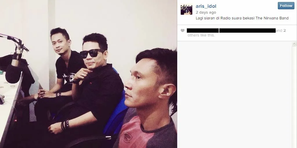 Aris Idol mulai bergerak bersama band barunya ©instagram.com/aris_idol/
