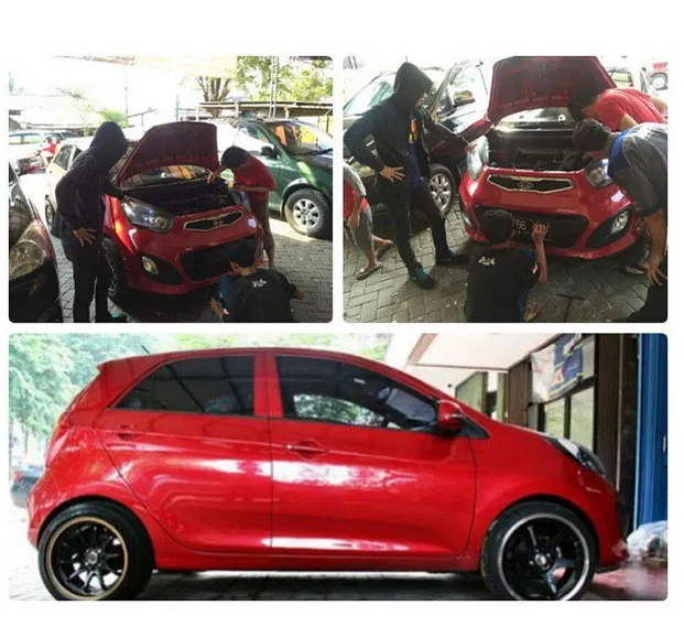Mobil Aris Idol yang baru dibeli sekitar 6 bulan terbakar di tengah jalan. ©instagram.com/aris_runtuwene