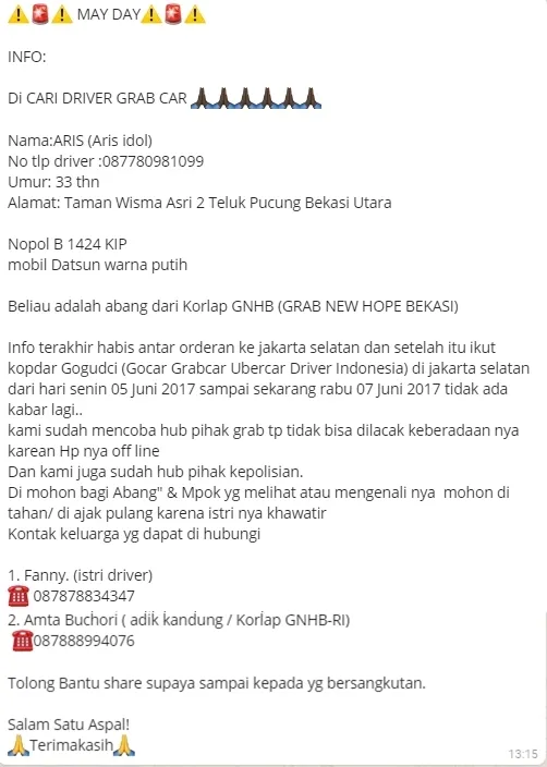 Broadcast untuk mencari Aris Idol dari teman-teman komunitasnya. 姆stimewa