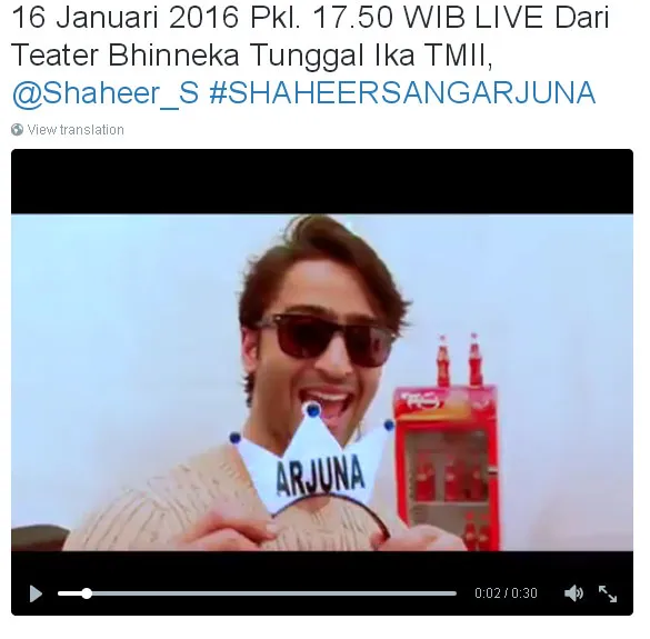 Shaheer Sheikh bakal menghibur fans secara live di acara ini © Twitter.com/whatsonantv