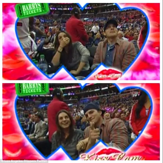 Mila malu, Ashton santai. @Los Angeles Clippers