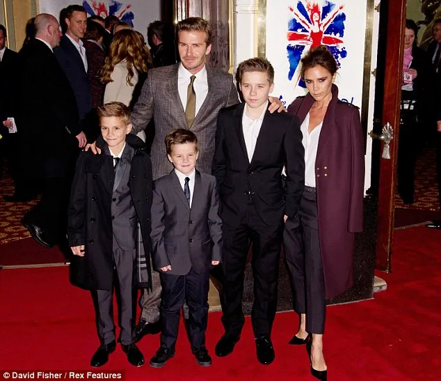 David Beckham dan keluarga Foto: David Fisher/RexFeatures via dailymail.co.uk