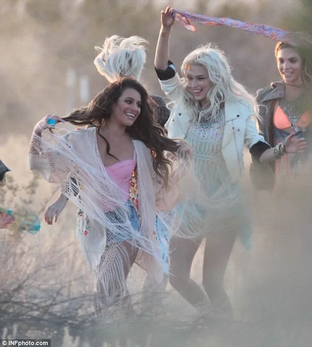 Lea Michelle Saat Syuting Klip/@INFphoto.com