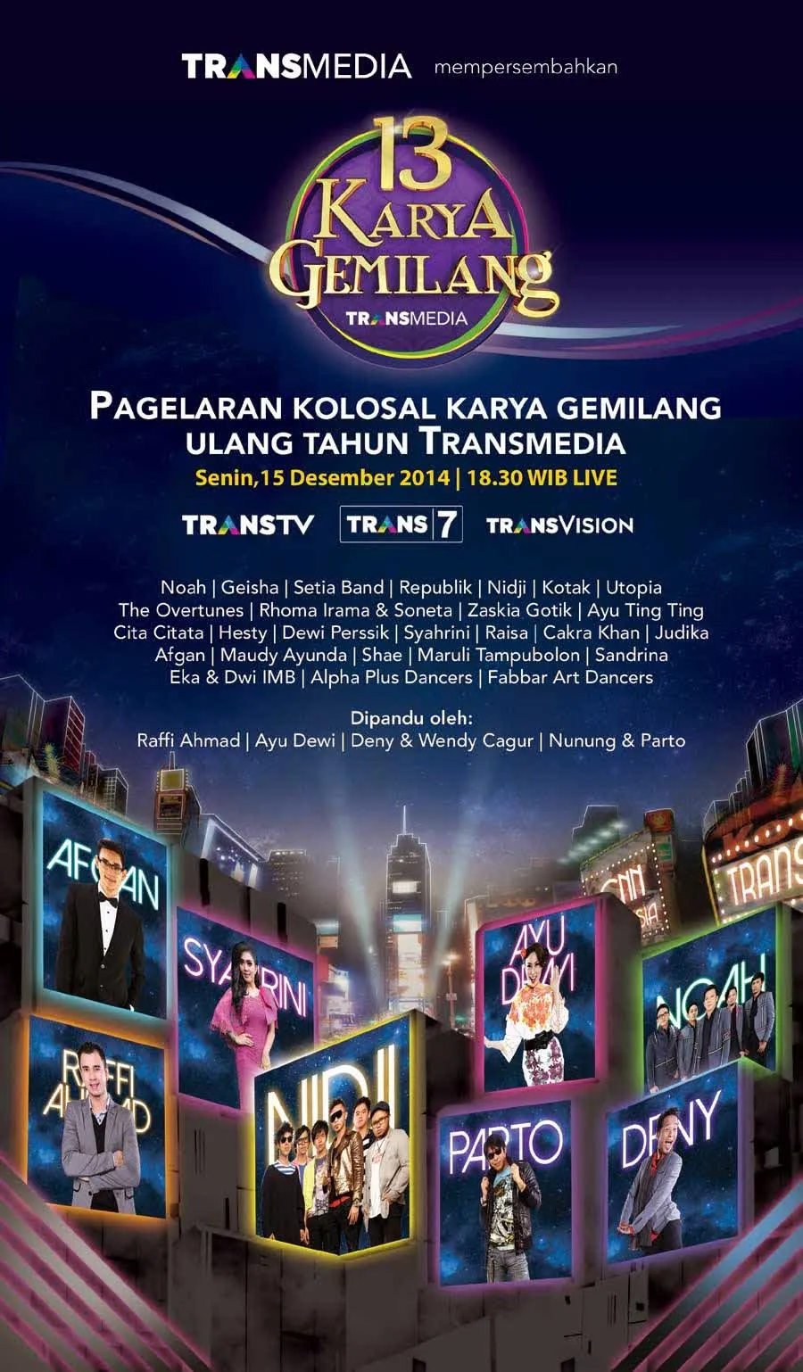 Poster Ultah ke-13 Transmedia