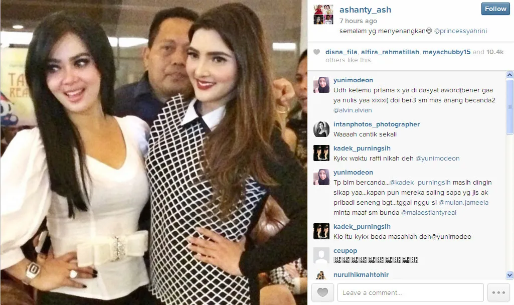 Pertemuan Anang - Ashanty - Syahrini @foto: Instagram/ashanty_ash