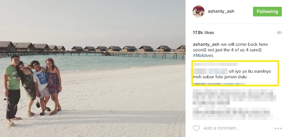 Dalam foto jadul yang diposting Ashanty, Aurel masih terlihat lebih berisi. / ©Instagram.com/Ashanty_ash