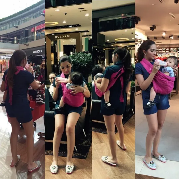 Gaya Ashanty saat asuh anak © instagram.com/ashanty_ash