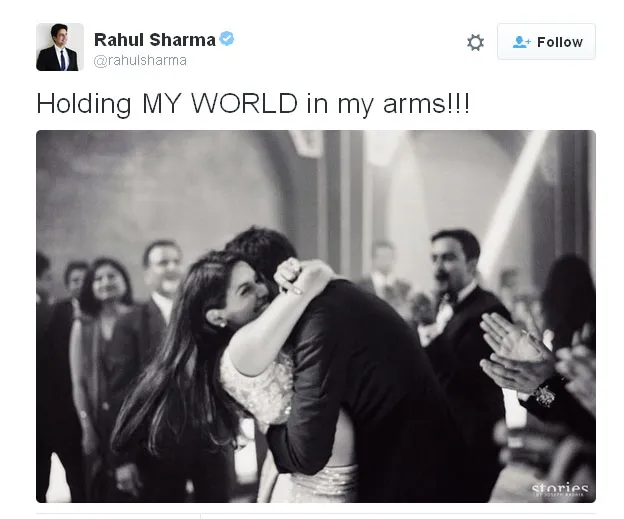 Ini dia ucapan manis Rahul Sharma buat sang istri, Asin © Twitter.com/rahulsharma