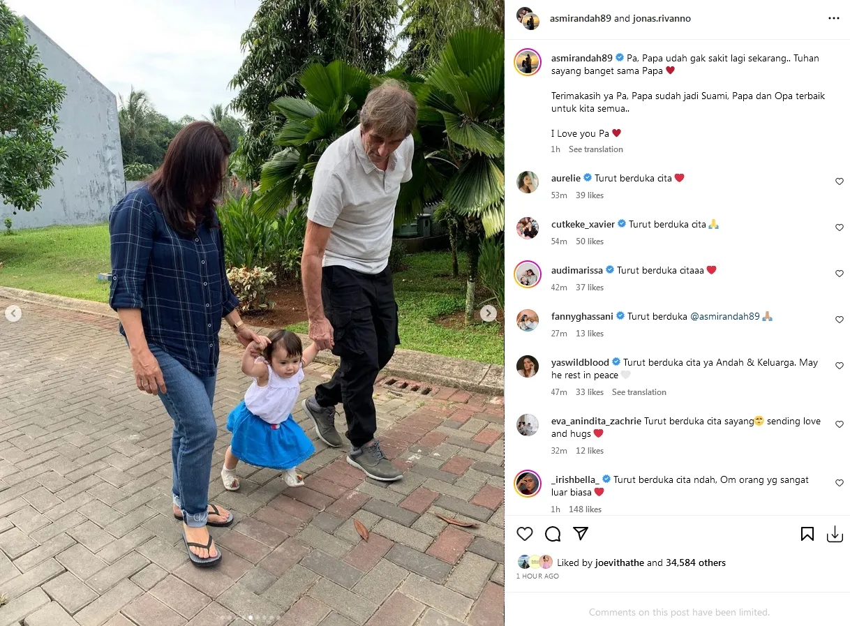 Asmirandah dan ayah © instagram/asmirandah89