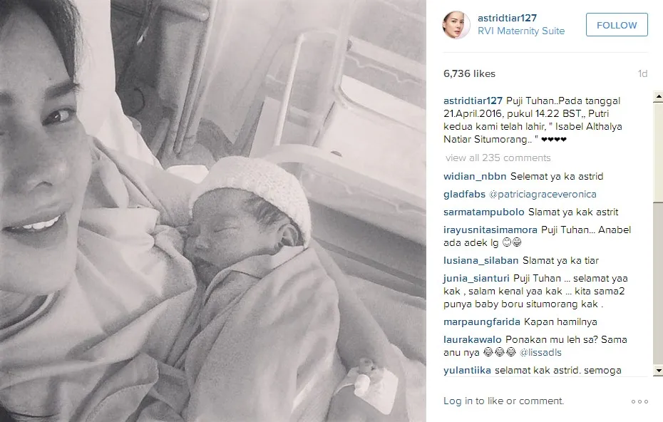 Astrid Tiar © Instagram